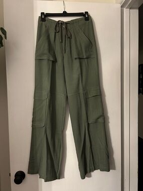 Thread & Supply Olive Green Wide Leg Cargo Pants